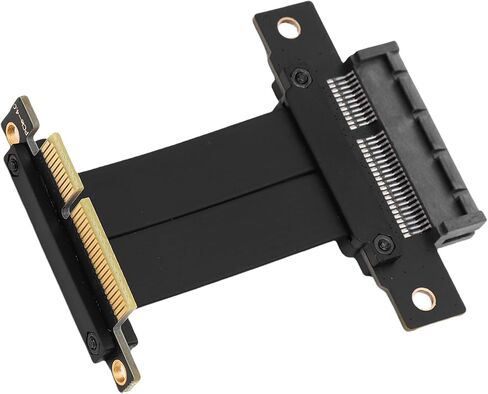كابل تمديد EBTOOLS PCIe 4.0 X4، كابل تمديد GPU عالي السرعة 8 جيجابت في الثانية مع تصميم 180 درجة ومضاد EMI، لبطاقة صوت RTX 40/30 Series RX7000/RX6000 Series M.2 WiFi (5 سم) in Saudi Arabia