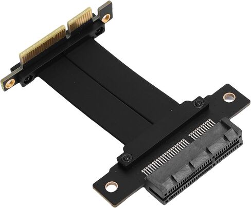 كابل تمديد EBTOOLS PCIe 4.0 X4، كابل تمديد GPU عالي السرعة 8 جيجابت في الثانية مع تصميم 180 درجة ومضاد EMI، لبطاقة صوت RTX 40/30 Series RX7000/RX6000 Series M.2 WiFi (5 سم) in Saudi Arabia
