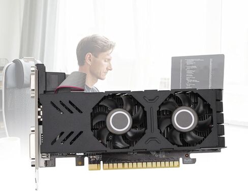 VBESTLIFE GT750 4GB Graphics Card, GDDR5 128 Bit GPU, PCIE 3.0 X16 Gaming Video Card, Desktop Computer Graphics with HDMI, DVI, VGA Ports in Saudi Arabia