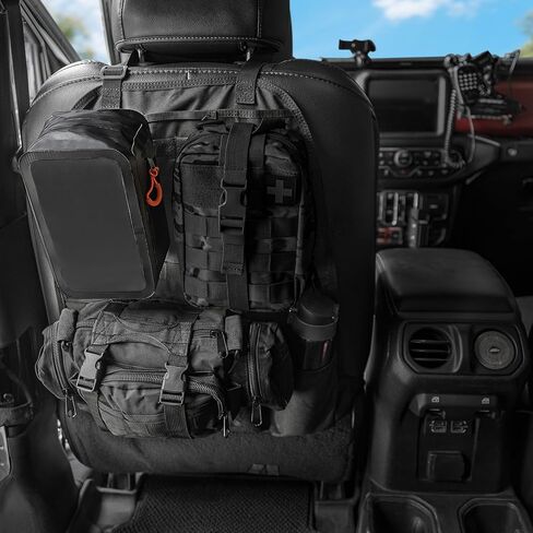 الحقيبة التكتيكية المقاومة للماء - حقيبة MOLLE Pouch Gear مع سحاب متصل بلوحة MOLLE للمشي لمسافات طويلة والسفر والطرق الوعرة in Kuwait
