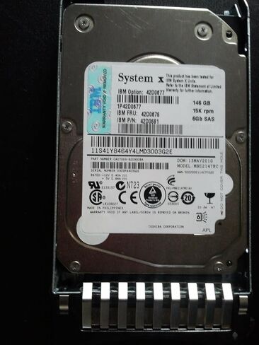 IBM 90Y8926 RR 146GB 90Y8926 SAS 15000 RPM 2.5IN 6GBPS SFF G2HS HDD in Saudi Arabia