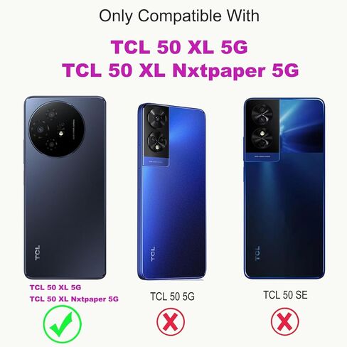 for TCL 50 XL 5G / TCL 50 XL NxtPaper 5G Wallet Phone Case with Screen Protector [RFID Blocking] Flip Card Holder Kickstand Women Men Cell Phone Case for TCL 50XL TCL50 XL NxtPaper 5G Blue in Saudi Arabia