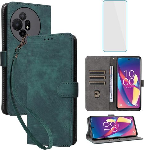 for TCL 50 XL 5G / TCL 50 XL NxtPaper 5G Wallet Phone Case with Screen Protector [RFID Blocking] Flip Card Holder Kickstand Women Men Cell Phone Case for TCL 50XL TCL50 XL NxtPaper 5G Blue in Saudi Arabia