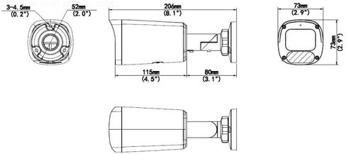 كاميرا شبكة Uniview Tech IPC2324SR5-ADZK-H بدقة 4 ميجابكسل HD IR VF Bullet - مستشعر CMOS مقاس 1/3 بوصة، دقة 4 ميجابكسل/3 ميجابكسل/2 ميجابكسل، الأشعة تحت الحمراء الذكية 50 مترًا، PoE، IP67، ثلاثي المحاور، وضع الممر in Kuwait