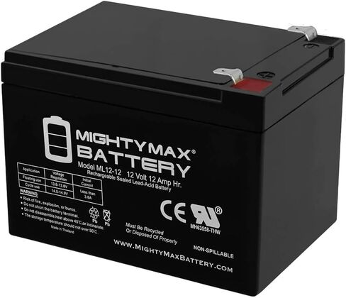 Mighty Max Battery 12V 12AH استبدال البطارية المتوافقة مع ركوب تعمل على عجلات العمل Disney Frozen Sleigh/Motion Trendz Yamaha Raptor 700R in Kuwait