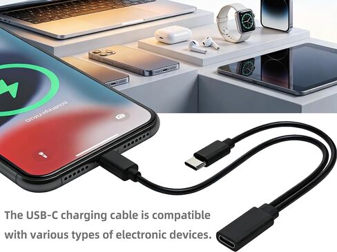 2Pack USB C Splitter 1 in 2 Out USBC Power Charging Y Cable 7.9 Inch (Charge Only/No Data) in Saudi Arabia