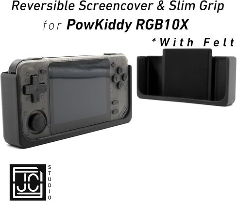 Felt Grip 2-in-1 for PowKiddy RGB10X Reversible Screen Cover Slim Grip Felt Screen Protector Gaming Handheld Protection with Fun Textured Pattern in Saudi Arabia