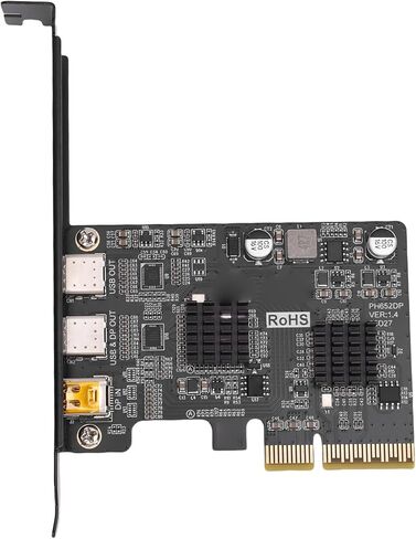 بطاقة توسيع من النوع C، بطاقة PCIe USB 3.0 10G مع DisplayPort Video 4K 60 هرتز، تدعم محطة إرساء Type C إلى USB VGA Ethernet لأجهزة الكمبيوتر المكتبية in Kuwait