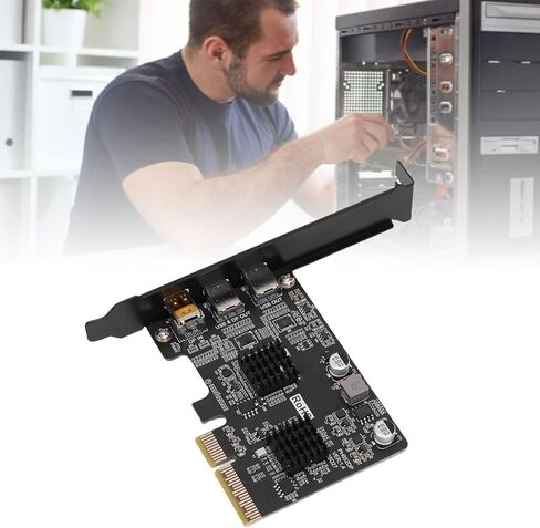 بطاقة توسيع من النوع C، بطاقة PCIe USB 3.0 10G مع DisplayPort Video 4K 60 هرتز، تدعم محطة إرساء Type C إلى USB VGA Ethernet لأجهزة الكمبيوتر المكتبية in Kuwait