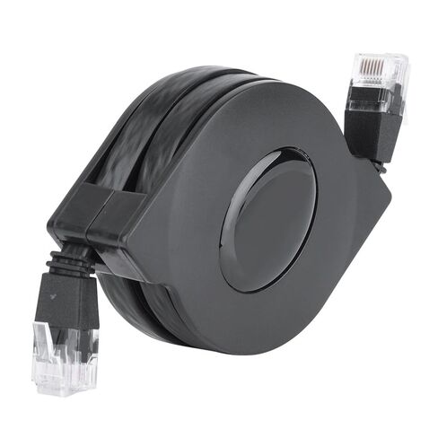 كابل إيثرنت CAT6 قابل للسحب من HANYAUKU، كابل توصيل الإنترنت RJ45 LAN عالي السرعة، سلك كابل شبكة قابل للتعديل لجهاز التوجيه المودم، الكمبيوتر الشخصي، Mac، الكمبيوتر المحمول (2 متر/6.6 قدم) in Kuwait