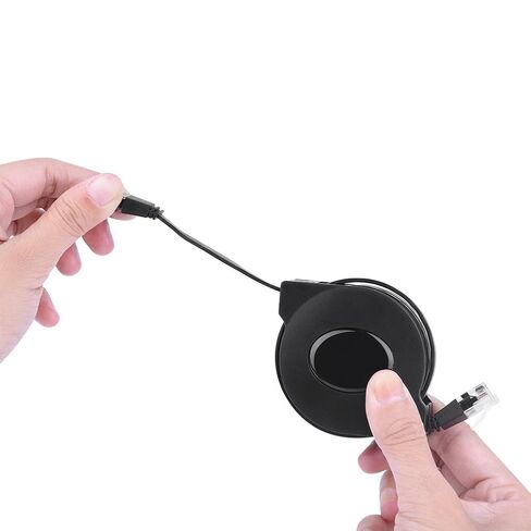 كابل إيثرنت CAT6 قابل للسحب من HANYAUKU، كابل توصيل الإنترنت RJ45 LAN عالي السرعة، سلك كابل شبكة قابل للتعديل لجهاز التوجيه المودم، الكمبيوتر الشخصي، Mac، الكمبيوتر المحمول (2 متر/6.6 قدم) in Kuwait