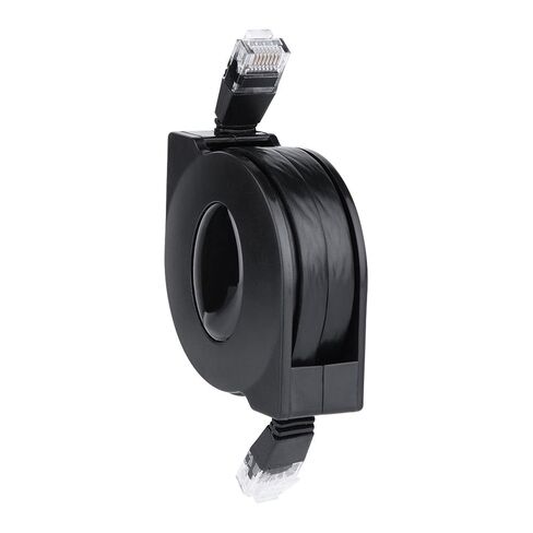 كابل إيثرنت CAT6 قابل للسحب من HANYAUKU، كابل توصيل الإنترنت RJ45 LAN عالي السرعة، سلك كابل شبكة قابل للتعديل لجهاز التوجيه المودم، الكمبيوتر الشخصي، Mac، الكمبيوتر المحمول (2 متر/6.6 قدم) in Kuwait