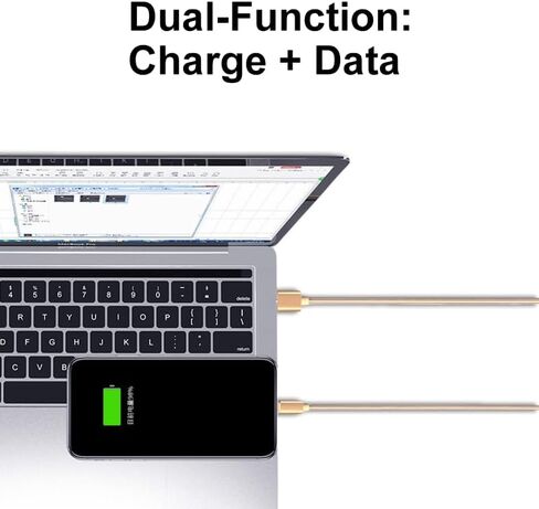 6FT USB Cable, High Speed Android Charging Cable, Long Nylon Braided Sync and Fast Charging Cord for Samsung Galaxy S7 Edge/S6/Tablet, Kindle Fire, MP3, PS4, Gold in Saudi Arabia