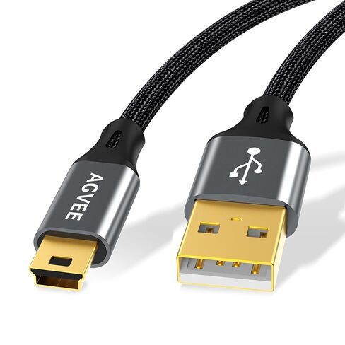 AGVEE 5ft Mini USB Cable Replacement Charger Charging Cable Cord for Leapfrog Kids Tablet, LeapPad 3 / Platinum/Ultra Xdi/Ultra Kids, LeapReader Pen, OneTouch Verio IQ, Dark Gray in Saudi Arabia