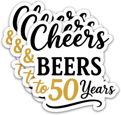 (3Pcs) Cheers & Beers to 30 Years 30th Birthday Stickers Waterproof Vinyl Decals for Gift Bags Laptop, Water Bottle, Scrapbook, Size 3" x 2.8" in Saudi Arabia