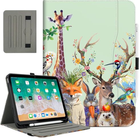 Vimorco Case for iPad (A16) 11th Generation 11 Inch 2025, Document Card Pocket iPad 10th Generation 10.9 Inch Case with Hand Strap, PU Leather Protective Cover Auto Sleep/Wake (Moon Girl) in Saudi Arabia