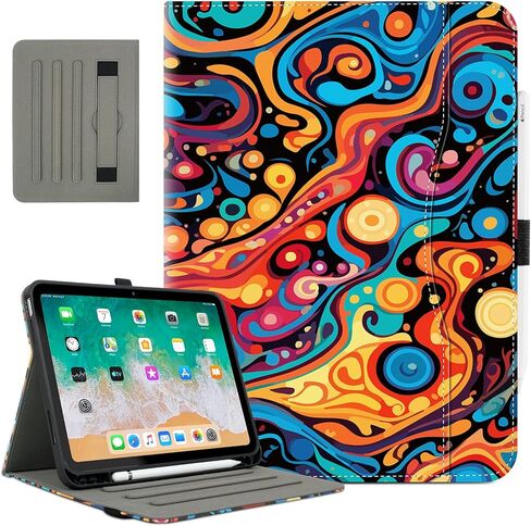 Vimorco Case for iPad (A16) 11th Generation 11 Inch 2025, Document Card Pocket iPad 10th Generation 10.9 Inch Case with Hand Strap, PU Leather Protective Cover Auto Sleep/Wake (Moon Girl) in Saudi Arabia