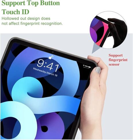 حافظة Vimorco الدوارة لجهاز iPad A16 الجيل الحادي عشر/العاشر 2025/2022، حافظة iPad A16 الجيل الحادي عشر/العاشر تدور 360 درجة، 4 زوايا رؤية، حامل قلم رصاص/حزام يد/جيب، فراشة زهرة سوداء in Kuwait
