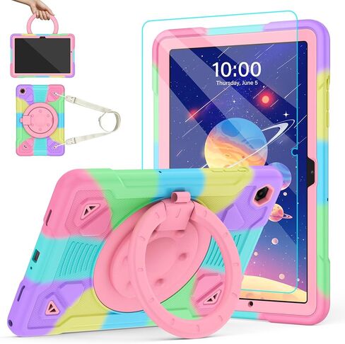 حافظة لجهاز Samsung Galaxy Tab A11+ Plus/ A9+ 11 بوصة 2025/2023 مع واقي شاشة 360 درجة وحامل قلم رصاص بحزام كتف، لجهاز Tab A11 Plus / A9 Plus حافظة تابلت للأطفال (أسود + أزرق) in Kuwait