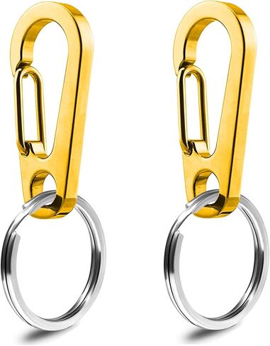 IVIA Dog Tag Clips / 2 Pack/Multiple Size 304 Stainless Steel Quick Clip with Rings/Easy Change Dog Cat ID Tag Holder for Small pet Collars and Harnesses.(2 X-Large Silver) in Saudi Arabia