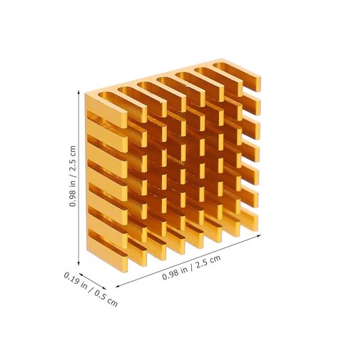 Vaguelly 10 قطعة الألومنيوم بالوعة الحرارة كتلة التبريد 28x28x11 مللي متر الذهب الحراري موصل زعنفة ل Ic Gpu إلكترونيات التبريد المبرد وحدة in Kuwait