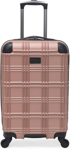 Ben Sherman Nottingham Lightweight Hardside 4-Wheel Spinner Travel Luggage, Rose Gold, 20-Inch Carry On in Kuwait