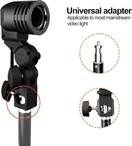 EMART Light Bulb Stand, E26 / E27 AC Socket, 105W Full Spectrum Light BulbSpiral CFL 5500k Daylight with Umbrella Lamp Holder in Saudi Arabia