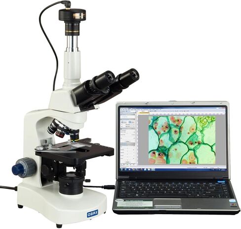 OMAX 40X-2500X Digital Trinocular Compound Siedentopf LED Microscope with Kohler Illuminator and 9MP Camera in Saudi Arabia