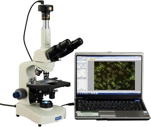 OMAX 40X-2500X Darkfiled Trinocular Compound Siedentopf LED Microscope with Dry Darkfield Condenser and 9MP Camera in Saudi Arabia