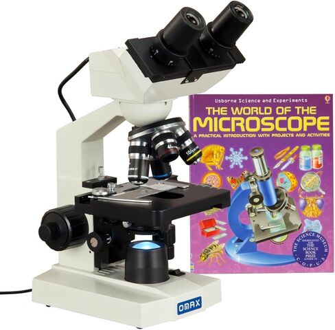 OMAX 40X-2000X Built-in 1.3MP Digital Camera Binocular Compound LED Microscope with Book in Saudi Arabia
