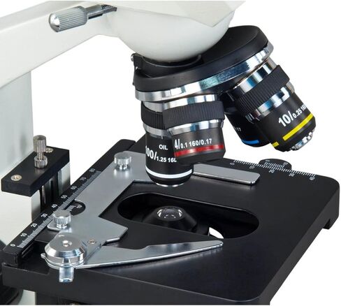 OMAX 40X-2000X Built-in 1.3MP Digital Camera Binocular Compound LED Microscope with Book in Saudi Arabia