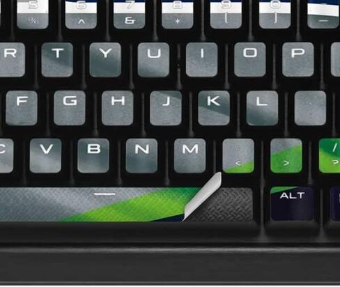 غلاف Skinit متوافق مع لوحة مفاتيح الألعاب الميكانيكية البلاتينية K95 RGB - تصميم NFL Seattle Seahawks المرخص رسميًا in Saudi Arabia