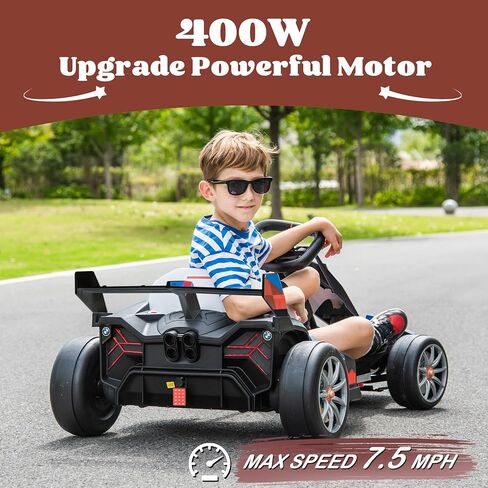 36V Electric Go Kart for Kids ، Drift Racing Go Kart ، BMW المرخصة 7.5 ميل في الساعة الكهربائية Go Kart مع دواسة سباق الانجراف ، ومقعد قابل للتعديل ، وأضواء LED ، و 600 واط محرك قوي للأطفال الذين تتراوح أعمارهم بين 6 سنوات ، والأزرق ، in Saudi Arabia