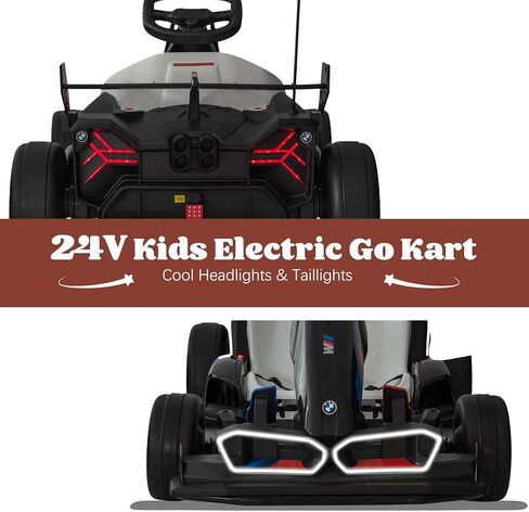 36V Electric Go Kart for Kids ، Drift Racing Go Kart ، BMW المرخصة 7.5 ميل في الساعة الكهربائية Go Kart مع دواسة سباق الانجراف ، ومقعد قابل للتعديل ، وأضواء LED ، و 600 واط محرك قوي للأطفال الذين تتراوح أعمارهم بين 6 سنوات ، والأزرق ، in Saudi Arabia
