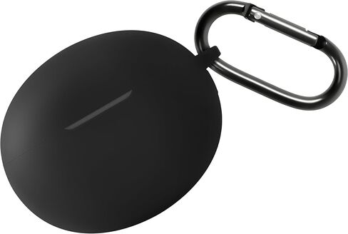 حافظة سيليكون Geiomoo لسماعات OnePlus Buds 4، غطاء حماية ناعم ومرن مقاوم للخدش مع حلقة تسلق (أسود) in Kuwait
