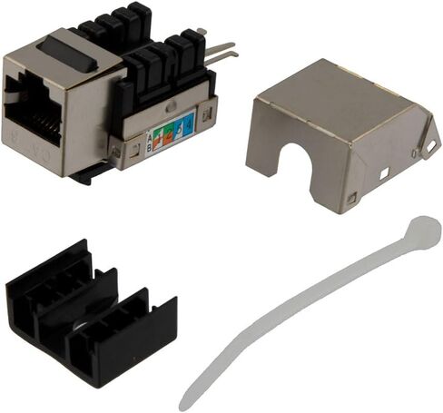 NavePoint 90 Degree CAT6 Keystone Jack، RJ45 أنثى، 15 حزمة، FTP محمية in Kuwait