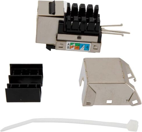NavePoint 90 Degree CAT6 Keystone Jack، RJ45 أنثى، 15 حزمة، FTP محمية in Kuwait