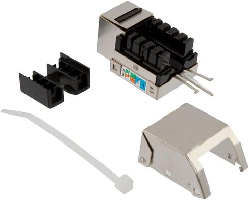 NavePoint 90 Degree CAT6 Keystone Jack، RJ45 أنثى، 15 حزمة، FTP محمية in Kuwait