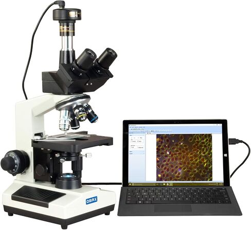 OMAX 40X-2500X Advance Darkfield LED Trinocular Compound Microscope with 10MP Digital Camera in Saudi Arabia