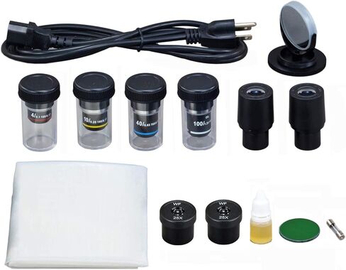 OMAX 40X-2500X Phase Contrast LED Trinocular Compound Microscope+9MP Camera+Aluminum Carrying Case in Saudi Arabia