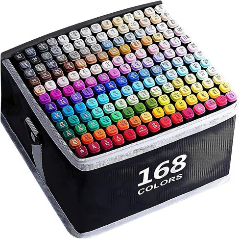 80 Colors Alcohol Markers with Base, Art Markers for Students and Adults Comics Sketching Illustration in Saudi Arabia