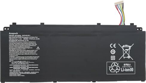استبدال بطارية الكمبيوتر المحمول AP15O5L لجهاز Acer Spin 5 SP513-52N-54SF Predator Triton 700 PT715-51 Swift 1 SF114-32 Swift 5 SF515-51T Chromebook R13 CB5-312T-K0YK AP1505K 11.55V 53.9Wh 4670mAh in Kuwait