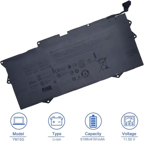 JOTACT YM15G 51Wh Laptop Battery Compatible with Dell XPS 13 9315 9315-C0NNP Series Notebook (Not for 9315 2-in-1) 0W6D4H W6D4H G9FHC 0G9FHC 11.55V 4191mAh in Kuwait