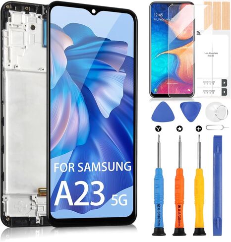 بديل شاشة Samsung Galaxy A23 5G لهاتف Galaxy A23 5G A236 شاشة LCD رقمية تعمل باللمس زجاج SM-A236B SM-A236U (أسود مع إطار، وليس A23 4G) in Saudi Arabia