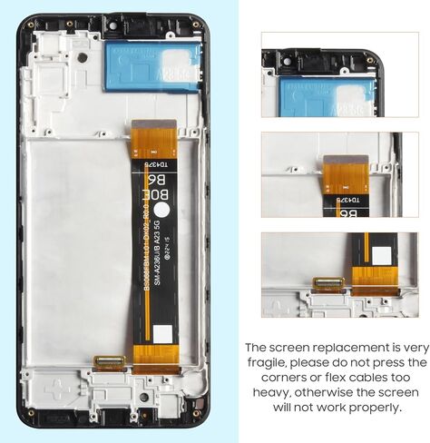 بديل شاشة Samsung Galaxy A23 5G لهاتف Galaxy A23 5G A236 شاشة LCD رقمية تعمل باللمس زجاج SM-A236B SM-A236U (أسود مع إطار، وليس A23 4G) in Saudi Arabia
