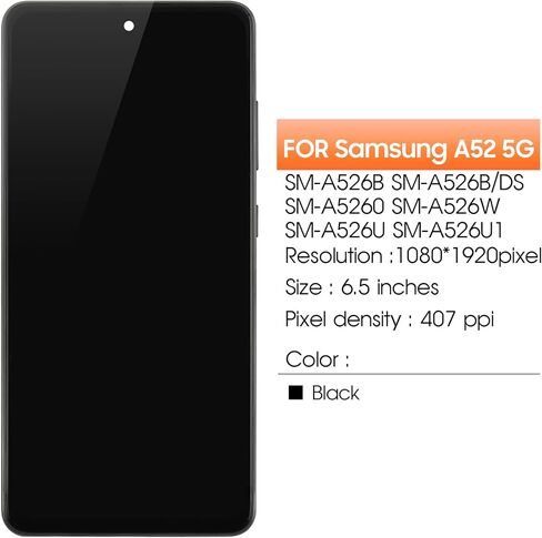 INCELL for Samsung Galaxy A52 5G Screen Replacement for Display Samsung A52 LCD SM-A526B SM-A526W SM-A526U Screen Replacement Digitizer Touch Assembly with Frame in Saudi Arabia