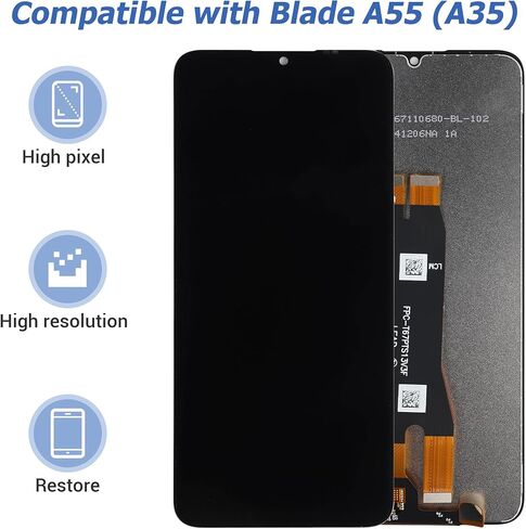 New LCD Touch Screen Digitizer Assembly for Blade A55 (A35) [6.2 inch] with Technical Repair Tools Kit- Fingerprint Function in Kuwait