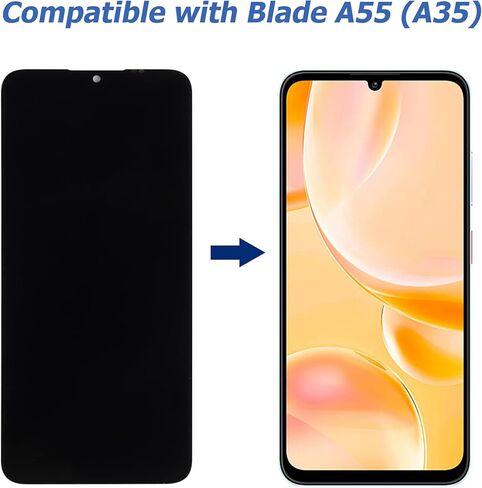New LCD Touch Screen Digitizer Assembly for Blade A55 (A35) [6.2 inch] with Technical Repair Tools Kit- Fingerprint Function in Kuwait