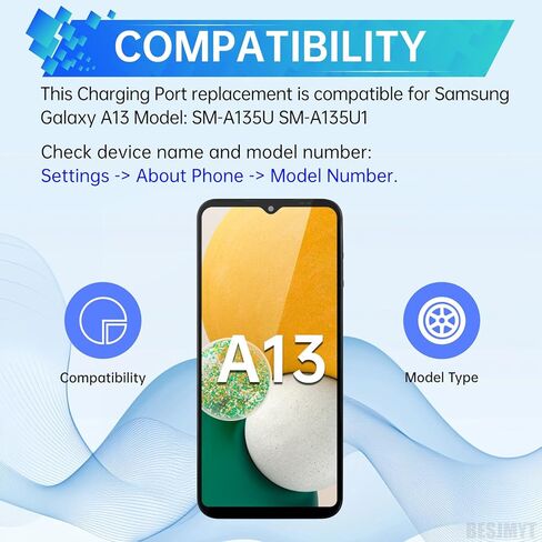 Charging Port Replacement for Samsung Galaxy A13 USB Charger Dock Type-C Connector Flex Cable Board with Microphone Jack Headphone Mic Port Repair Fix for SM-A135U SM-A135U1 in Saudi Arabia