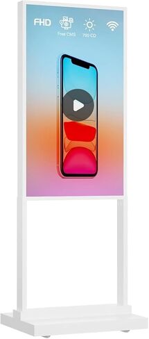 كشك عرض لافتات رقمية مقاس 43 بوصة، ملصق عرض إعلاني قائم على الأرضية الداخلية، شاشة LCD تجارية مع مشغل وسائط تلقائي، نظام Android، USB/WiFi in Kuwait